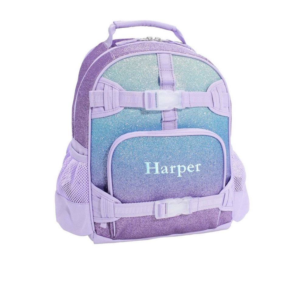 Mackenzie Lavender/Aqua Ombre Sparkle Glitter Backpacks
SIZE LARGE